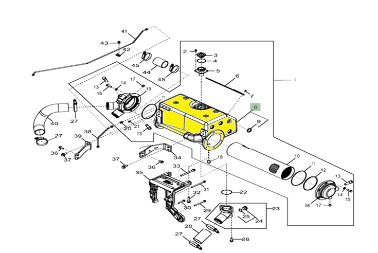 Carcaça-Corpo Heat Exchanger * RE534085